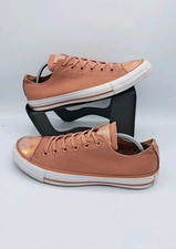 Converse Ladies Rose Gold All Star UK Size 7 Chuck Taylor Pink Low Trainers Shoe