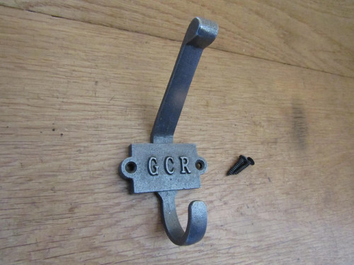 Rustic iron railway coat hook