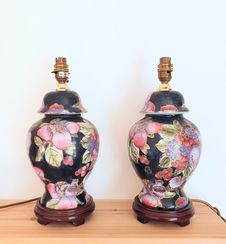 Pair vintage chinoiserie - pair,