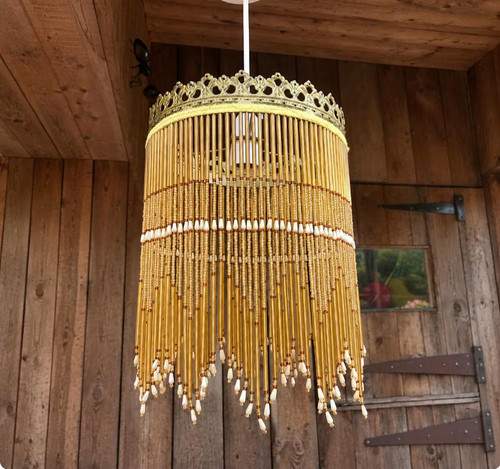 Vintage beaded fringe - beaded,