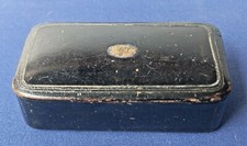 Antique Paper Mache Snuff box, gilded decoration - really nice example!