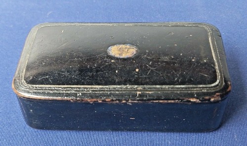Antique paper mache snuff - snuff, box