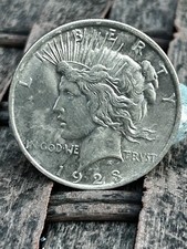 1923 $1 Silver Peace one