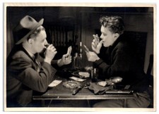 Old Photograph Two Men Arguing