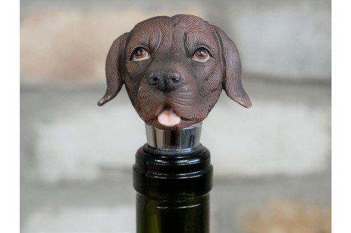 Dog wine bottle stopper - wine,
