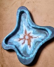 Vintage Longwy Ceramic Jaspe  Plate  French