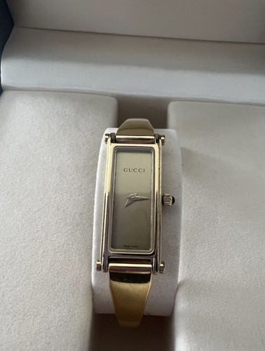 Gucci 1500l gold plated bangle - gucci,