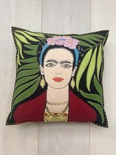 Jan Constantine Appliquéd Frida Kahlo Cushion 