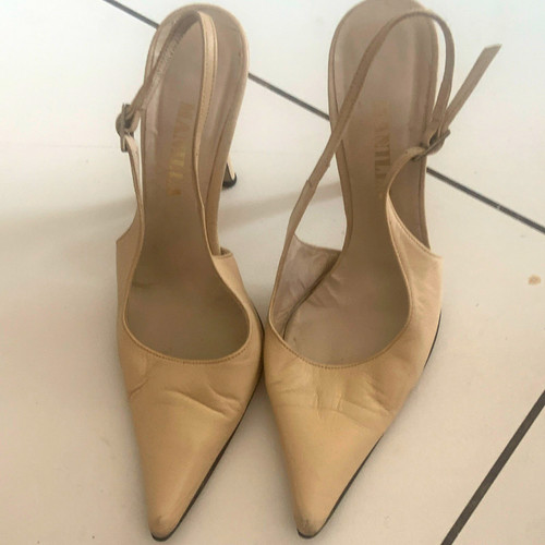 Manila beige leather pointed - manila,