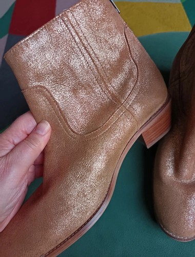 Gold metallic boots dune - gold,