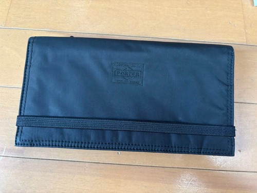 Porter black nylon long wallet - nylon,