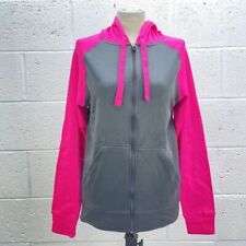 CHAMPION Y2K NEON PINK GREY ZIP UP ACTIVEWEAR HOODIE JACKET UK SIZE S