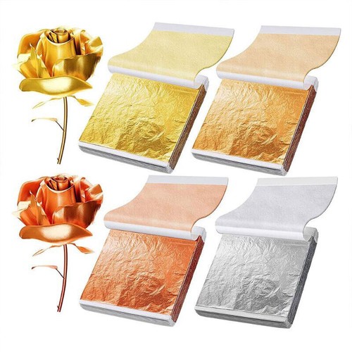 100 gold silver leaf sheets - 100, gold/silver