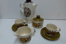 RETRO PALISSY COFFEE SET ROYAL WORCESTER 7 PIECES.