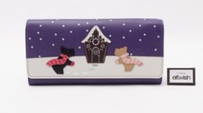 RADLEY LONDON STUNNING HOME FOR THE HOLIDAYS PURPLE LARGE MATINEE PURSE  NEW