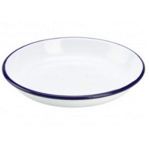 Enamel rice plate - plate, white