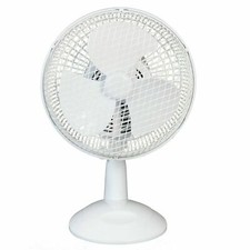 Challenge 7" Oscillating Desk Table Fan 2-Speed Quiet Cooling White 4546546