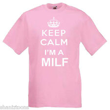 Keep Calm Milf Yummy Mummy Mum Adults Mens T Shirt 12 Colours Size S - 3XL