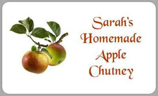 Apple Chutney Stickers Personalised Sticky Labels for Homemade Preserve Pot Jar