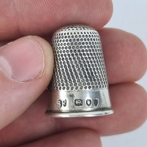 Antique solid silver thimble - solid,