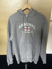 Grey Arsenal zip up hoodie mens large
