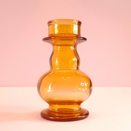 Scandinavian amber art glass - scandinavian,