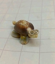 45mm Seashell Tortoise With Glasses Ornament Vintage