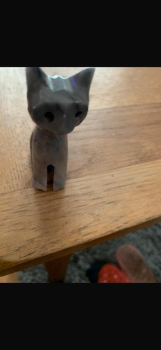 Small grey cat - , ornament