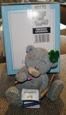 Me To You Figurine Ornament Figure Rare Retired Exam Test Clover Fingers Crossed