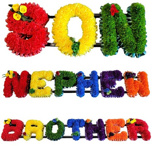 Multi colour funeral - multi, flowers