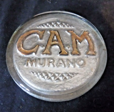 vintage glass Murano retailers advertising paperweight.