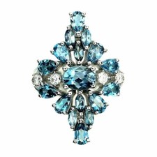 Silver Ring London Topaz