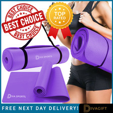 PURPLE YOGA MAT 15MM THICK GYM