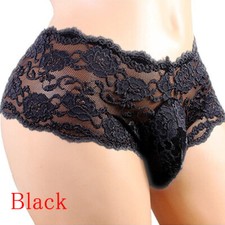 Men's Sexy Lace Briefs Sheer