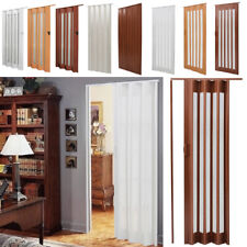 Folding Bi Fold Door Wood Effect PVC Internal Accordion Concertina Sliding Door