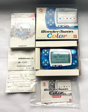 2000 WONDER SWAN COLOR CLEAR BLUE & FINAL FANTASY IV Game (Mint Condition)
