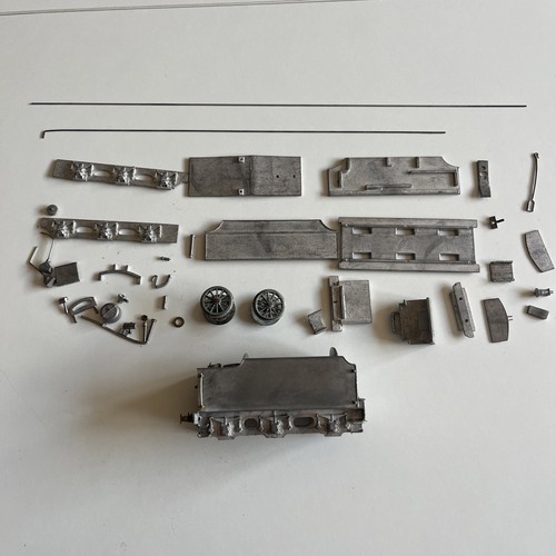 White metal model railway - white, loco