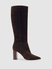 Reiss womens nubuck - nubuck, knee-high