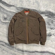 Vintage Chevignon 90's Rare Army Air Force MA-1 Bomber Khaki Size Medium Jacket