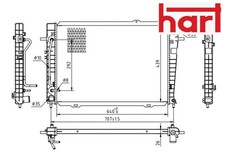COOLANT RADIATOR 637 154 HART