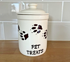 Pet Treats Ceramic Food Storage Canister, Dog Treat Storage Container 