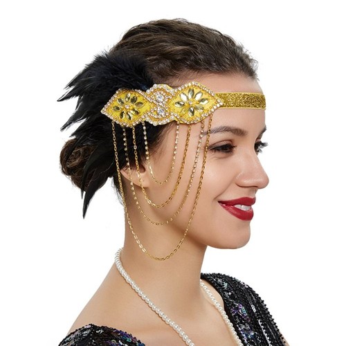 1920s party feather chains - party,