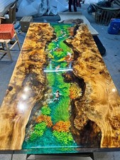 Epoxy Resin Wood Table –