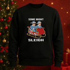 Funny Noel Liam Gallagher Oasis Some Might Sleigh Christmas Xmas Jumper Sweater