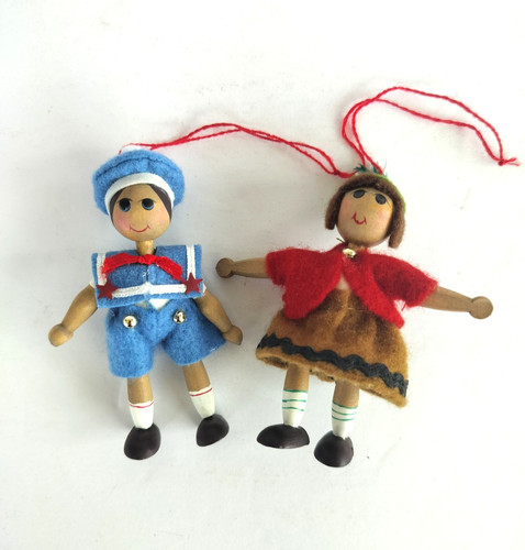 Vintage polish wooden peg doll - polish,