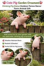 Climbing Pig Garden Ornament