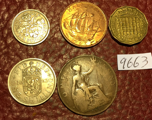 Old money 5 coins - -,