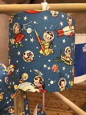 Michael Miller Kids Retro Rocket Rascals Fabric Table/Ceiling Lampshade 20/30cm