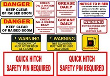 PLANT HIRE DECAL SET MINI DIGGER