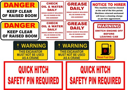 Plant hire decal - decal, set